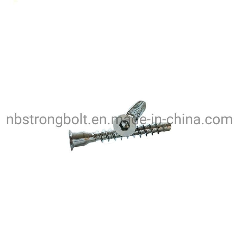 Flat Point Confirmat Screw with Deep Hole From China