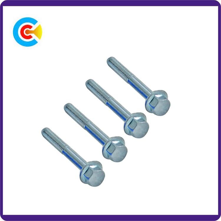 GB/DIN/JIS/ANSI Carbon-Steel/Stainless-Steel Hexagonal Head Flange Rod Lengthened Screw for Building Furniture