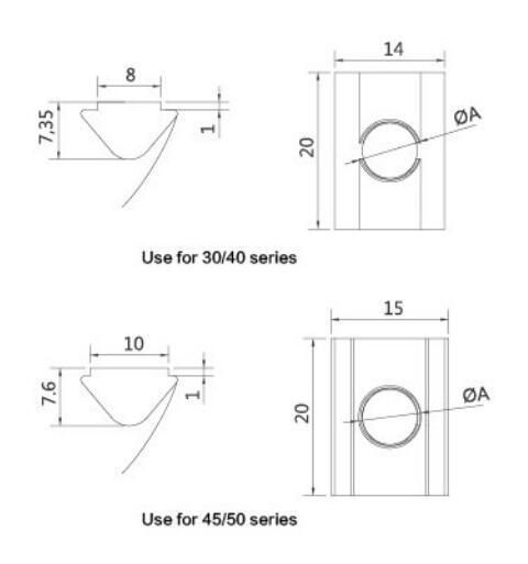 Shrapnel Nut Strong Steel Material Aluminum Profile Assemble