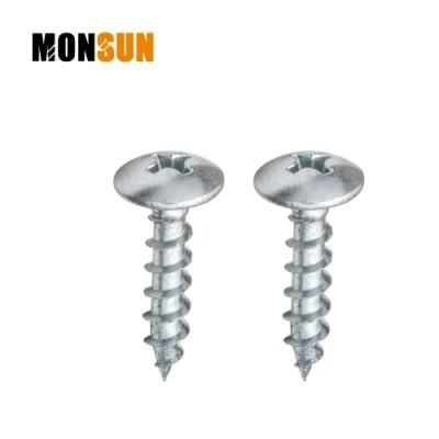 Zinc Plated Mushroom Truss Head pH2 Drive Self Tapping Wood Screw/Sheet Metal Screws Made in China