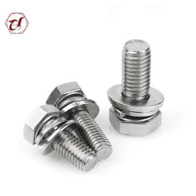 Flat Head Hex Bolts 304 Stainless Steel Full Thread Bolt/Assemble Bolt/SS316 Hex Bolt and Nut