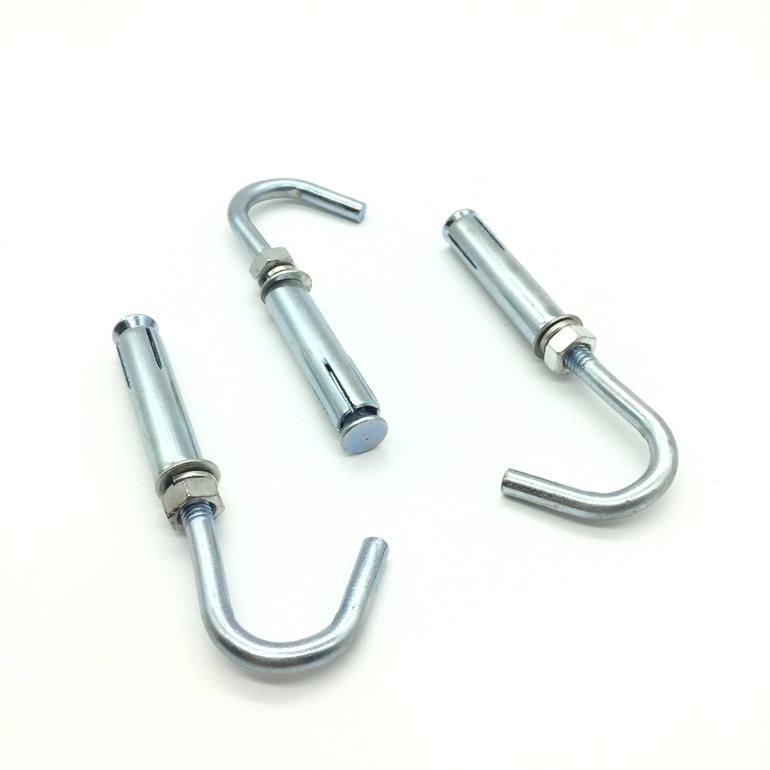 Blue Galvanized Sleeve Anchor Bolt with Hook