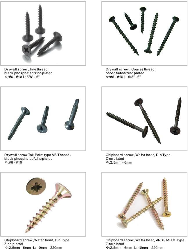 Drywall Screw, Good Quality Drywall Screw with Sharp / Tek Point