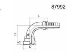 Elbow 90 Hydraulic SAE Flange 9000psi Fitting