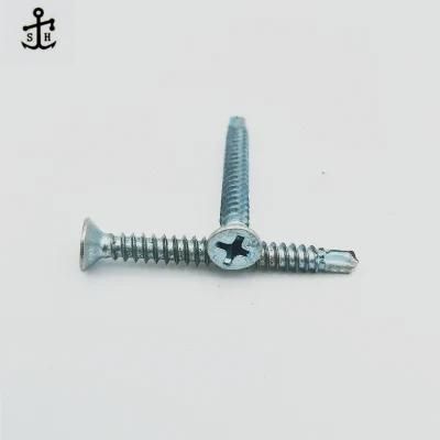 Galvanization Steel DIN 7504 Indented Hex Washer Head Bsd Thread Self Drilling Screw