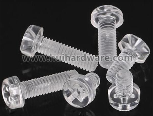 Polycarbonate Clear Type Phillips Pan Head Plastic Screw