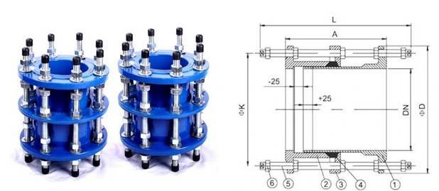 Ductile Iron Dismantling Joint for Valve Connection