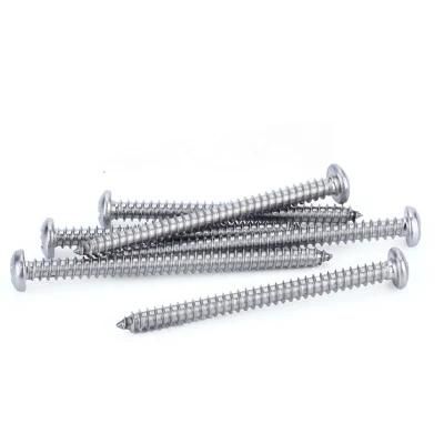 Stainless Steel DIN7981 A2-70 A4-80 Cross Recessed Pan Head Tapping Screws SS304 SS316 Ss430 Self Tapping Screws