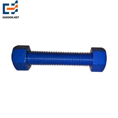 B7 B7m L7 L7m Threaded Rod ASTM A193 Bolt and Nut with Blue Teflons Coating