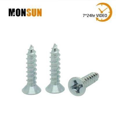 Bzp Pozi Drive Flat Head Self Tapping Screws/Tornillos for Woodworking
