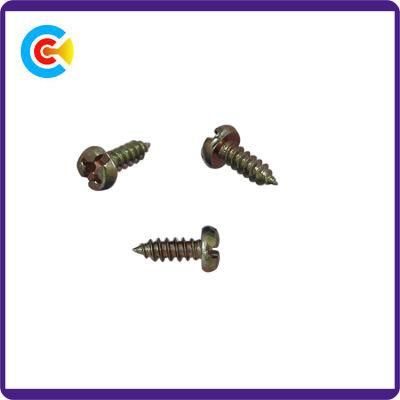 DIN/ANSI/BS/JIS Carbon-Steel/Stainless-Steel Round Cross-Stem Furniture Cabinets Fixed Cross Tapping Screws