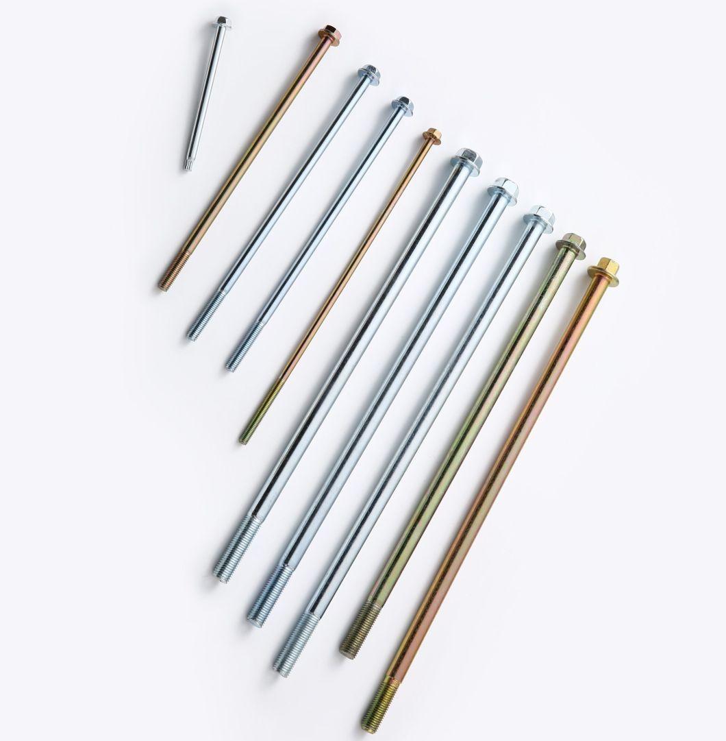 Hexagon Head Slotted Screw, Yellow Zinc Plating Bolt