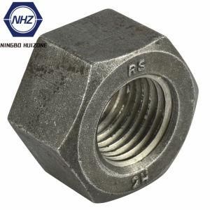 High Strength Carbon Steel Heavy Hex Nuts ASTM A194-2h Plain Finish for Industry
