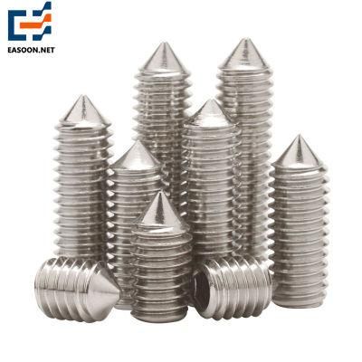 Stainless Steel Slotted Set Screws with Cone Poin DIN 553 Socket Set Screws with Flat Point M4 M5 M6 M8