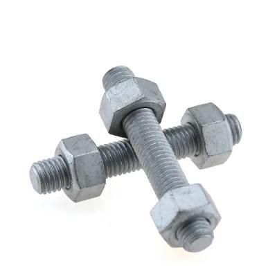 High Tensile Galvanized or HDG Double End Stud Bolt