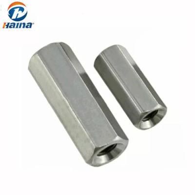 Stock Stainless Steel Hex Long Nut Connect Nuts Metric Coupling Nut DIN6334