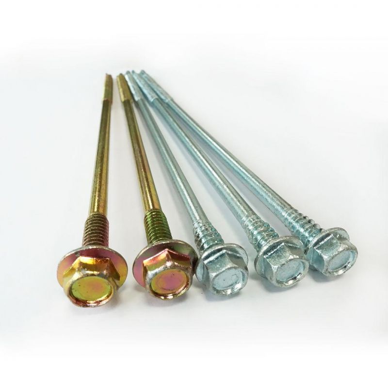 Hex Flange Head Self Drilling Screw Long Screw with Thread Cut