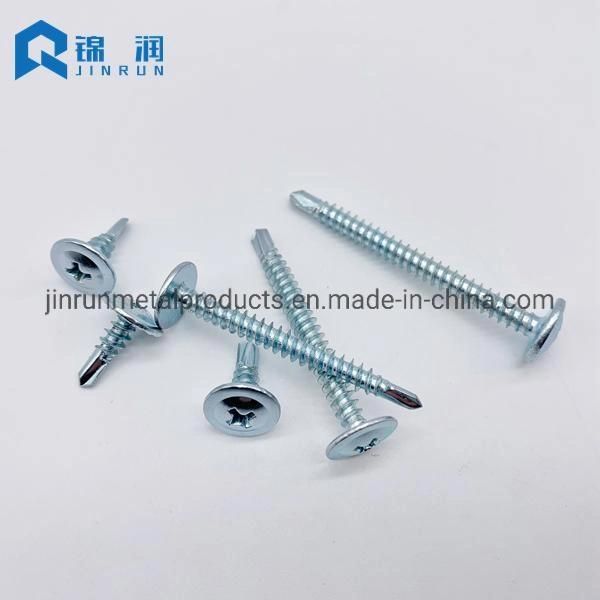 Manufacturer Wholesales Wafer Head Self Drilling Screws Zinc Plated Truss Screw