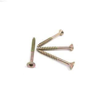 Oval Head Chipboard Screws with White Zinc Coated