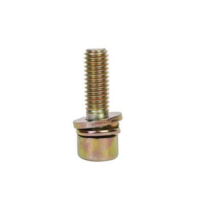 China Factory Supply Yzp Hexagon Bolt with Flat Washer and Spring Washer Zinc Plated