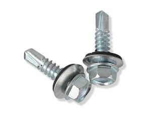 Hex Head Self Drilling Screw Yellow Zinc Plated 6# 1&quot;, 1 1/2, 2&prime;&prime;