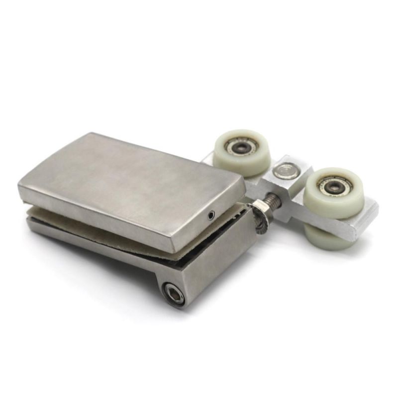 Frameless Glass Folding Door Sliding Roller Fitting Patch for Shop