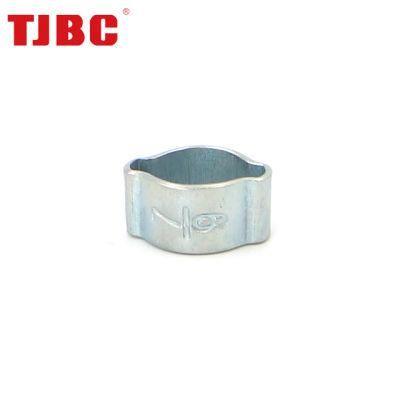 Minor Diameter Zinc Plated Steel or Decromet Coating Steel Double Ears Hose Clamp, 7-9mm