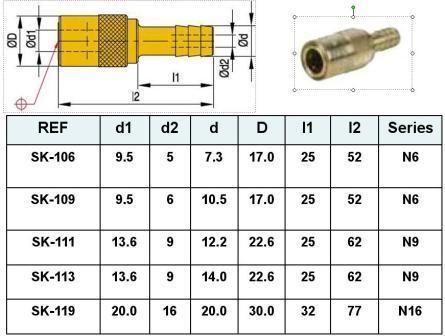 Custom Made Dme Quick Release Couplings with Brass Hose Tail