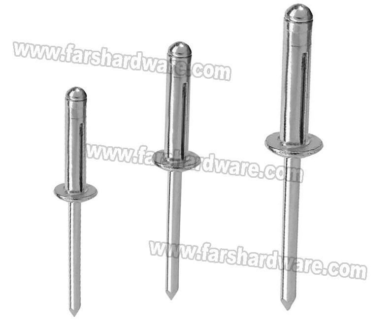 Aluminum Tri-Lock Type Large Head Pop Rivets