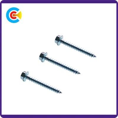 DIN/ANSI/BS/JIS Carbon-Steel/Stainless-Steel Hex Head Self Tapping Screw