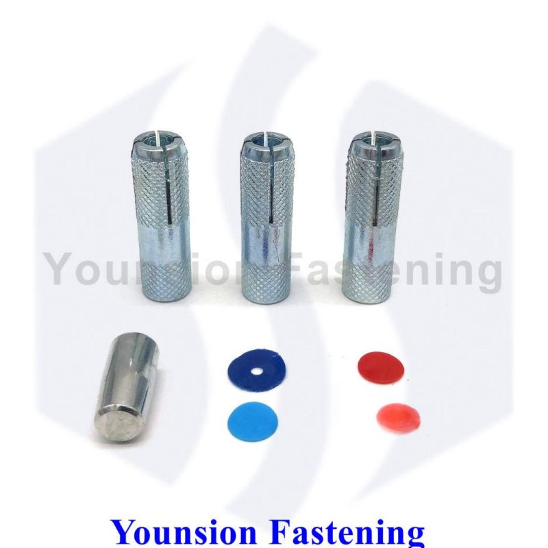 White Blue Zp No Knurling Drop in Anchor with Ce Certification