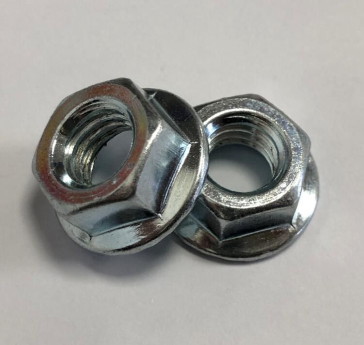 Galvanized Hex Flange Nuts DIN6923 with Serrated