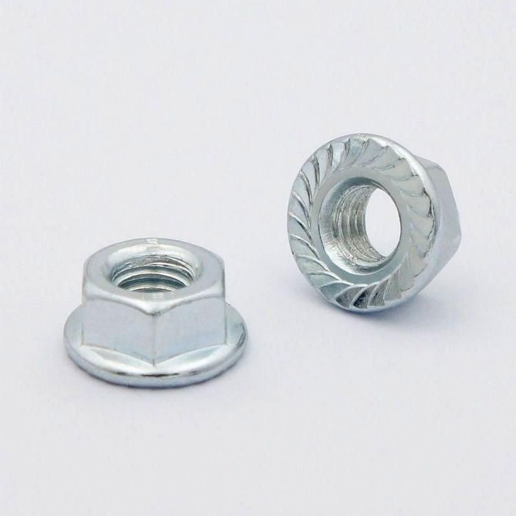 DIN6927 Hex Flange Lock Nut, Hex Flange Nut, Self Locking Nuts, Carbon Steel, Zinc Plated, Galvanized