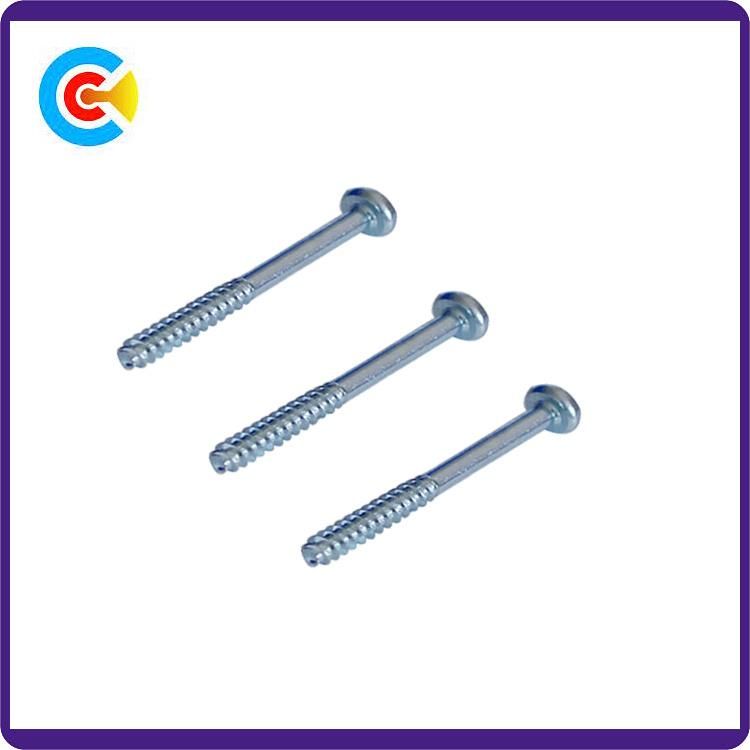 GB/DIN/JIS/ANSI Carbon-Steel/Stainless-Steel 4.8/8.8/10.9 Plum Blossom Flat Tail Tapping Screw