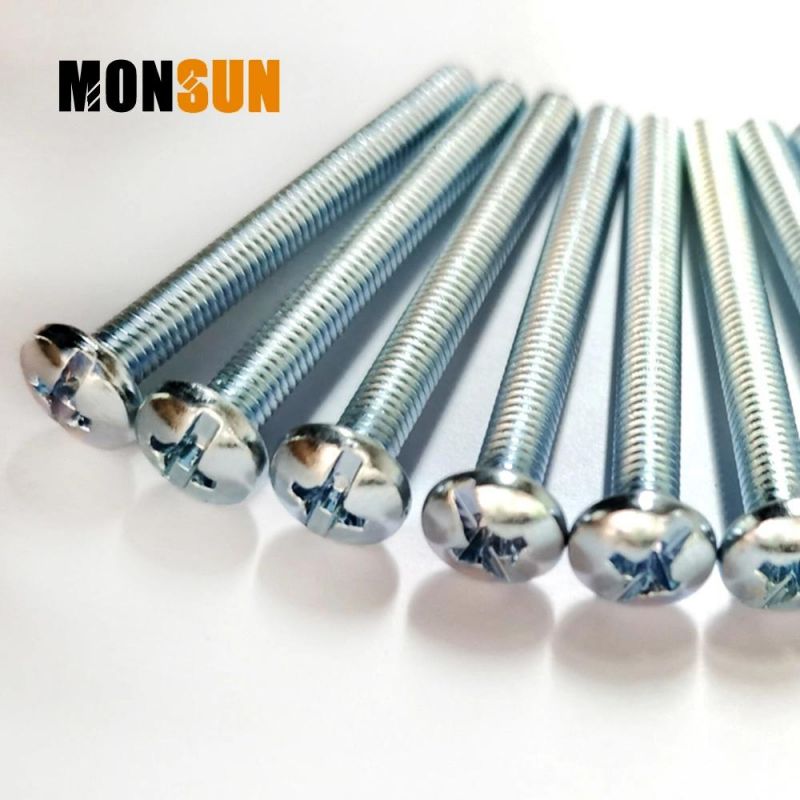 Zinc Plated Cross-Slotted Drive Cabinet Screw Truss Head Machine Screw