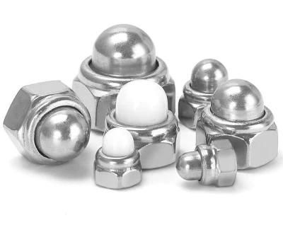 304 Stainless Steel Cap Nut Plastic Nylon Head Cap Plastic Ball Head Nut