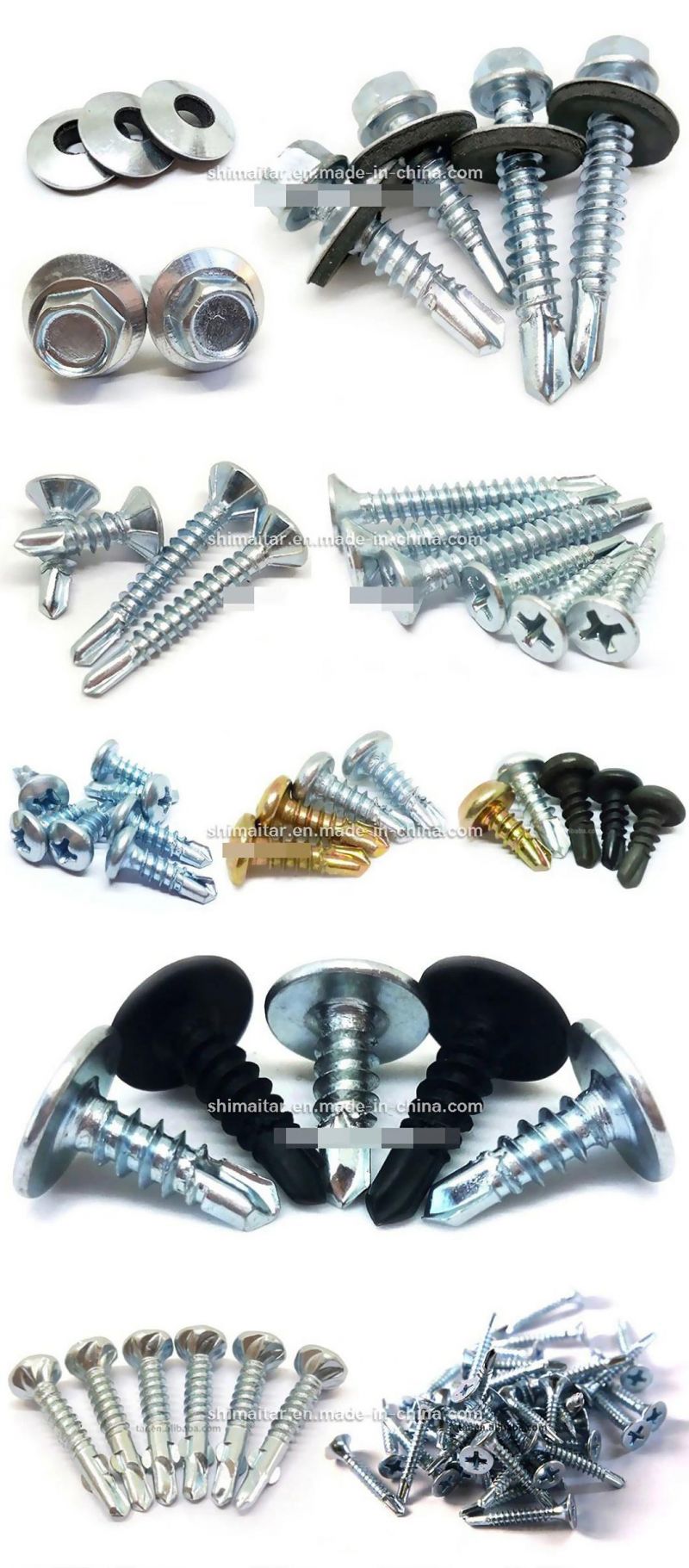 Best Screw China Manufacturers Color Painted Titanium Bolt Metal Roofing Screws Flange Hex Head Self Drilling Roofing Screws