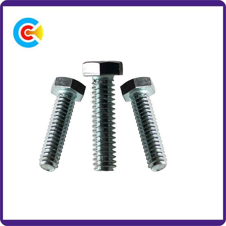 DIN/ANSI/BS/JIS Carbon-Steel/Stainless-Steel Galvanized Hexagon Bolts for Building and Bridge