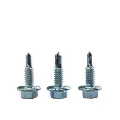 Zinc Plated Hex Head Self Drilling Screw with Flange