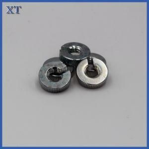 Carbon Steel Slotted Kunrled Thin Nuts Zinc Plated