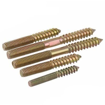 China Wholesale Furniture Hardware Fastener Hanger Bolt Double End Threaded Bolts, Double Sided End Thread Screws