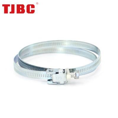 9mm Bandwidth W2 Zinc Plated Steel Quick Release Hose Clamp with French Design for Ventilation Pipe Fastener Hardware, 25-400mm