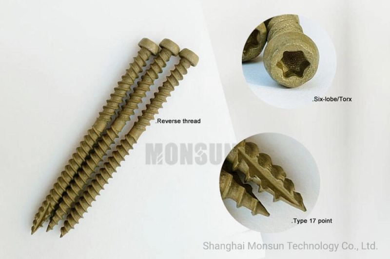 Carbon Steel Square/Star Drive Cap Head Ruspert Decking Composite Screw