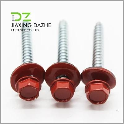 Hex Washer Head Self Tapping Screw with EPDM Washer Painted Color