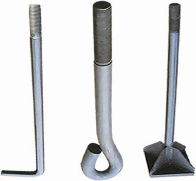 Custom L/J/U/I Shape Foundation Bolts Anchor Bolts Zinc/HDG/Dacromet M22*600