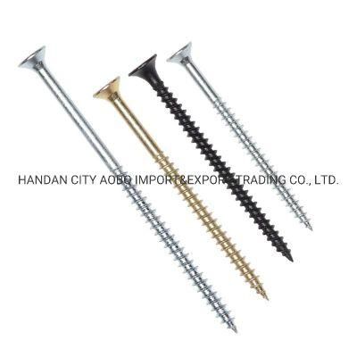 Yellow White Zinc Plated Drywall Screw Cross Recessed Screws Made in China