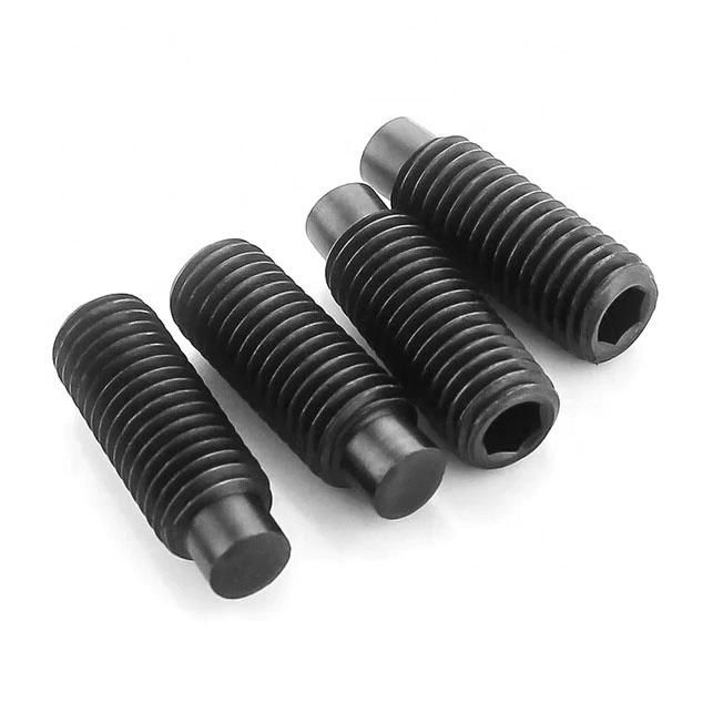 DIN915 Hexagon Socket Set Screw with Dog Point, Black Oxide. 12.9 10.9