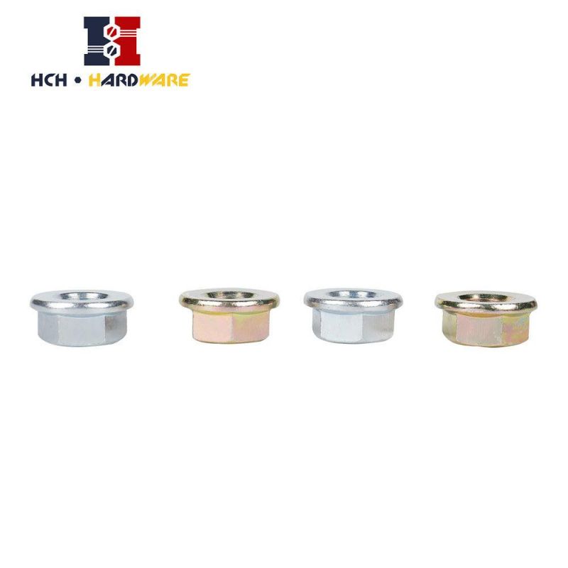 Clear Zinc Yellow Zinc DIN6923 No Serration Hex Flange Nut