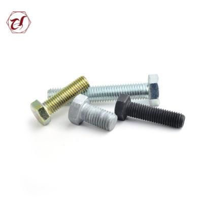 Black Zinc Plated DIN933 Full Thread Hex Bolt/Yellow Zinc Bolt/High Strength Bolt