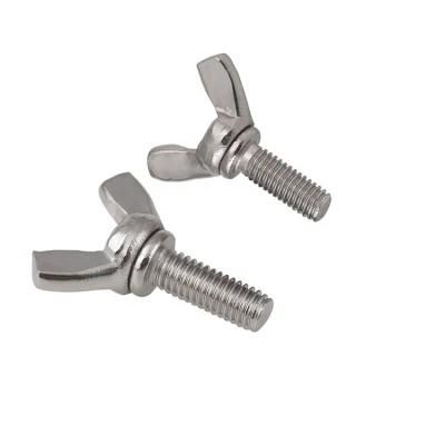 DIN316 Fastener Butterfly Thumb Stainless Steel Hand Screws Wing Bolts